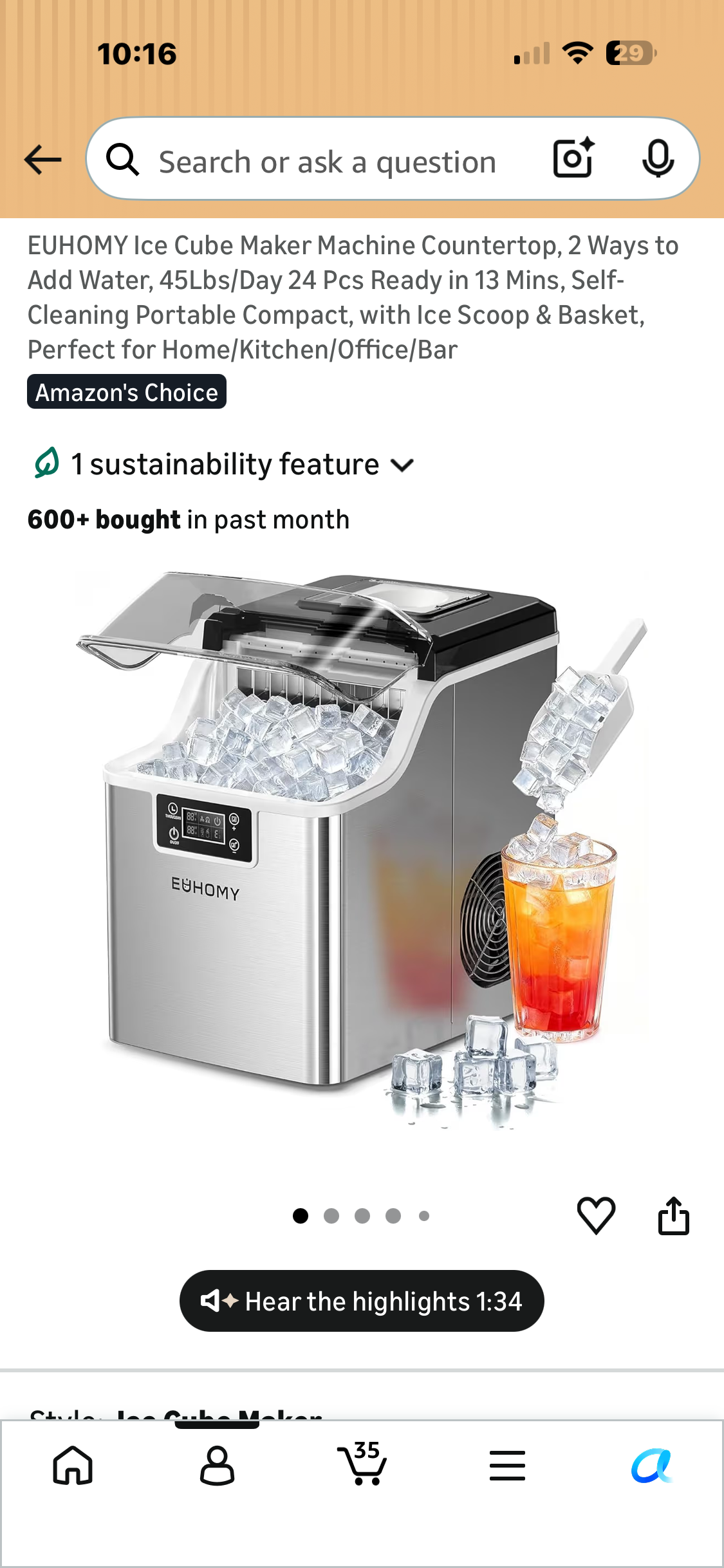 Counter Top Ice Maker